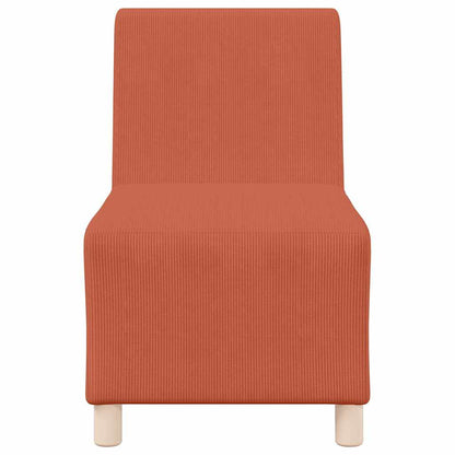 Modulares Armfreies Sofa 3 pcs Orange 55 x 74 x 82 cm Cordstoff