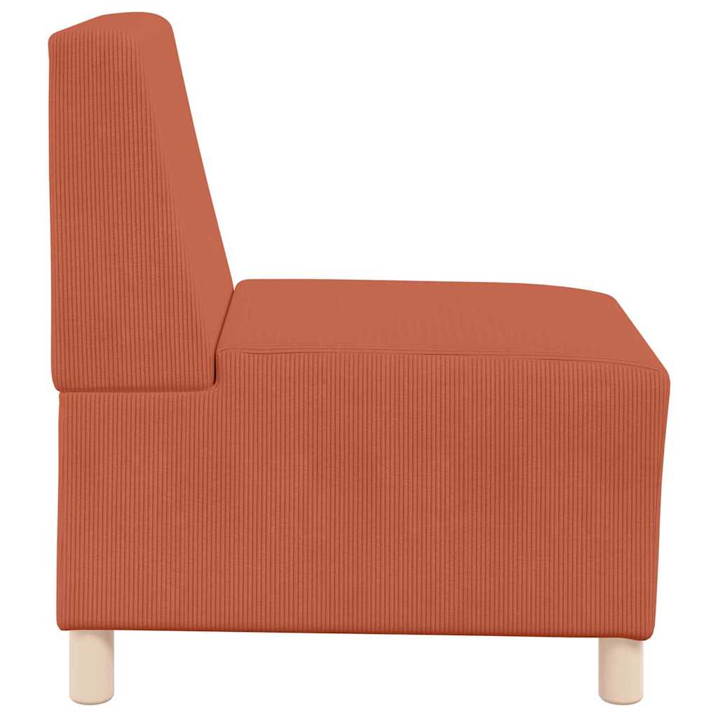 Modulares Armfreies Sofa 3 pcs Orange 55 x 74 x 82 cm Cordstoff