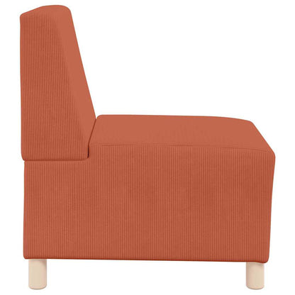 Modulares Armfreies Sofa 3 pcs Orange 55 x 74 x 82 cm Cordstoff