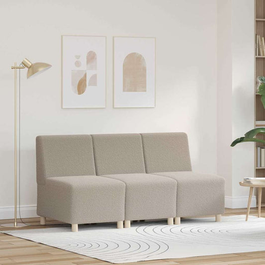 Modulares Armfreies Sofa 3 pcs Hellgrau 55 x 74 x 82 cm