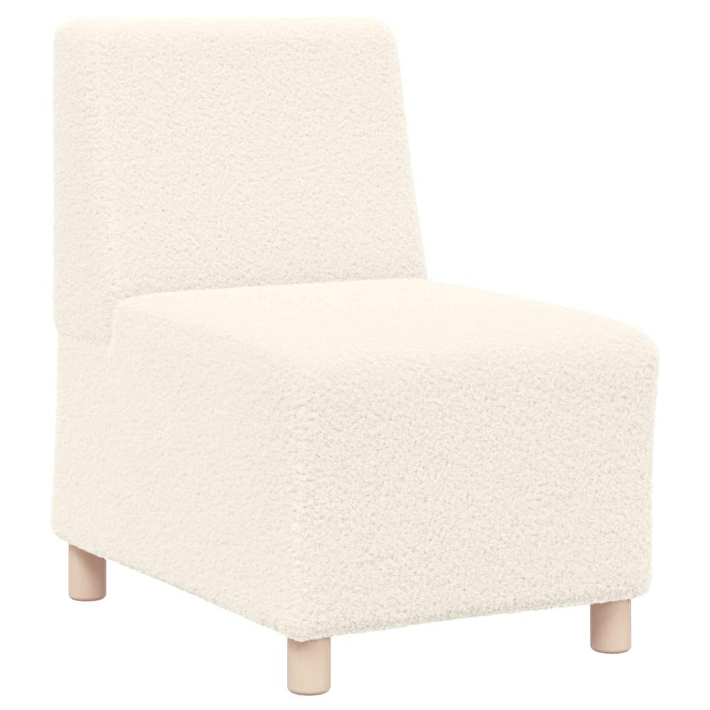 Modulares Armfreies Sofa 3 pcs Creme 55 x 74 x 82 cm Cordstoff