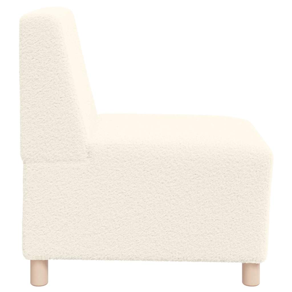Modulares Armfreies Sofa 3 pcs Creme 55 x 74 x 82 cm Cordstoff