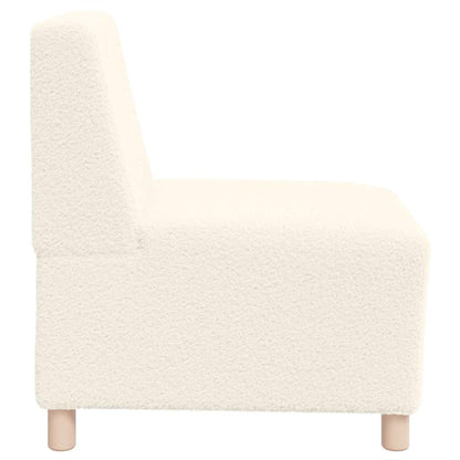 Modulares Armfreies Sofa 3 pcs Creme 55 x 74 x 82 cm Cordstoff