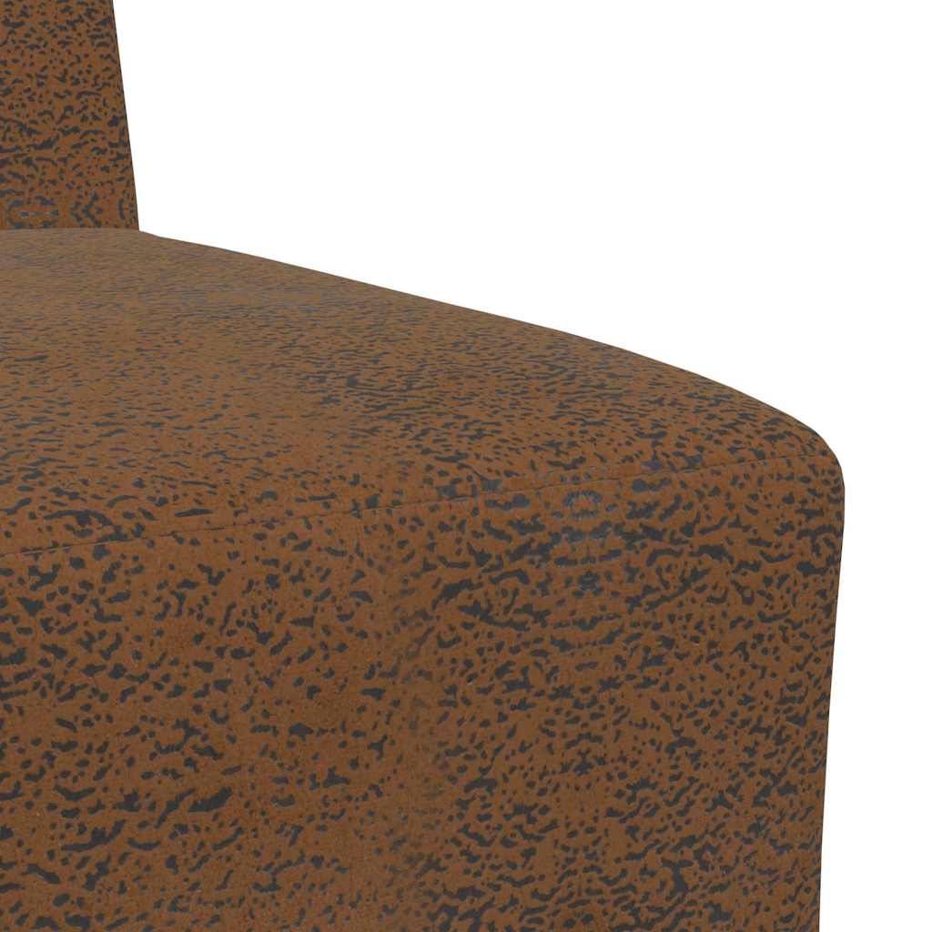 Sofa Stuhl 3 pcs Braun 55 x 74 x 82 cm Faux Wildleder