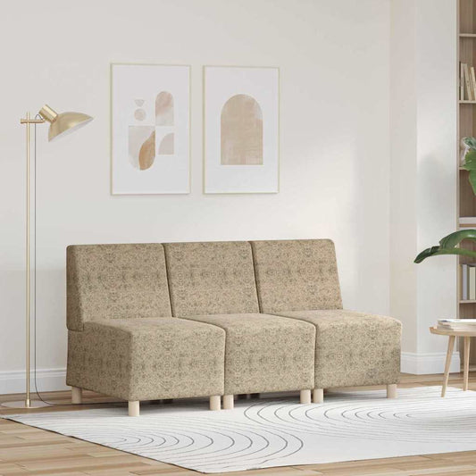 Sofa Stuhl 3 pcs Hellgrau 55 x 74 x 82 cm Faux Wildleder