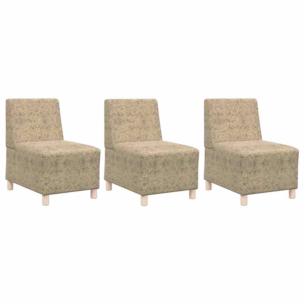 Sofa Stuhl 3 pcs Hellgrau 55 x 74 x 82 cm Faux Wildleder