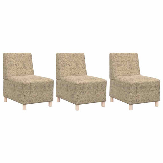 Sofa Stuhl 3 pcs Hellgrau 55 x 74 x 82 cm Faux Wildleder