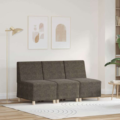 Sofa Stuhl 3 pcs Dunkelgrau 55 x 74 x 82 cm Faux Wildleder