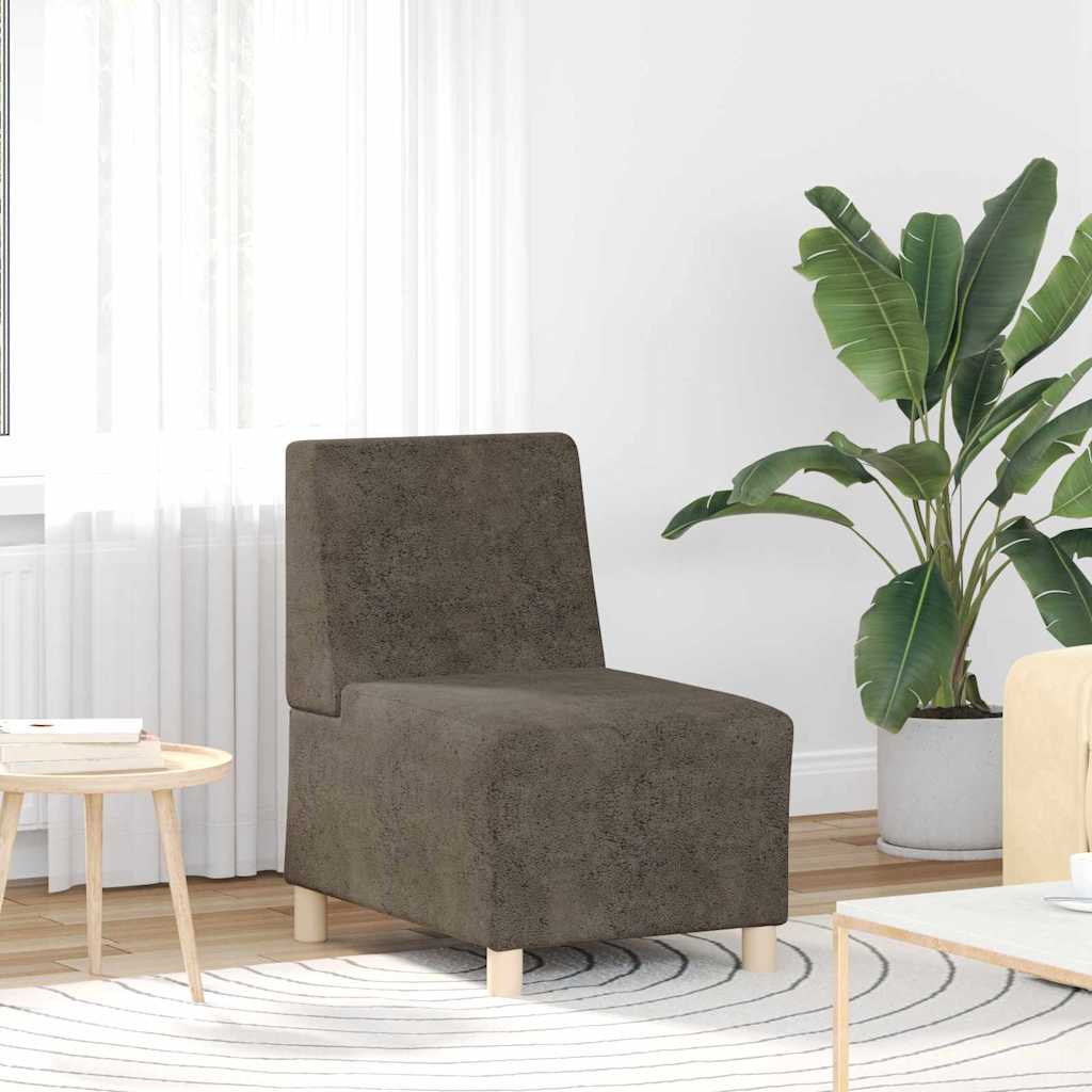 Sofa Stuhl 3 pcs Dunkelgrau 55 x 74 x 82 cm Faux Wildleder