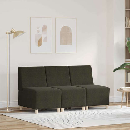 Sofa Stuhl 3 pcs Grün 55 x 74 x 82 cm Faux Wildleder