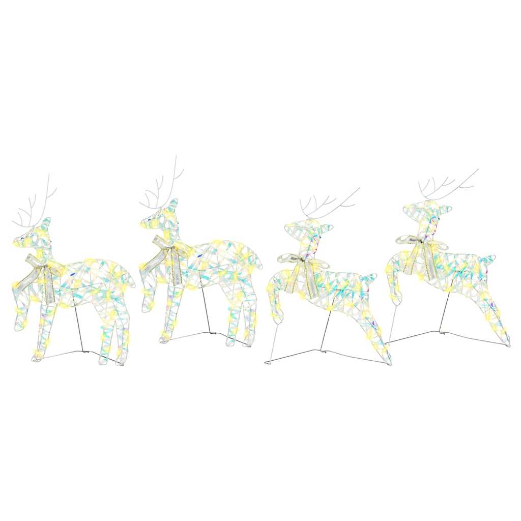 LED Rentiere mit 80 LEDs 4 pcs Mehrfarbig PET