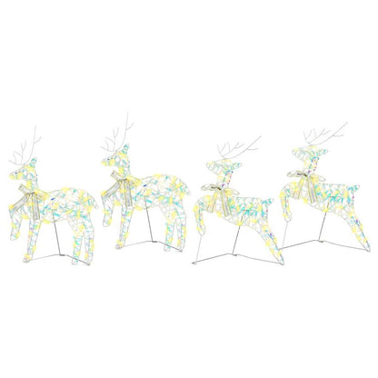 LED Rentiere mit 80 LEDs 4 pcs Mehrfarbig PET