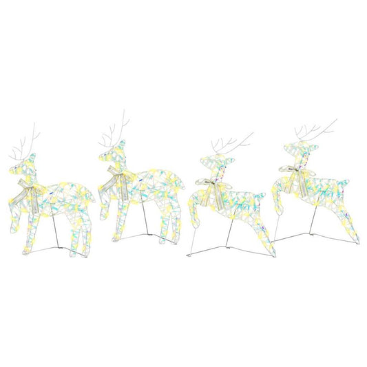 LED Rentiere mit 80 LEDs 4 pcs Mehrfarbig PET