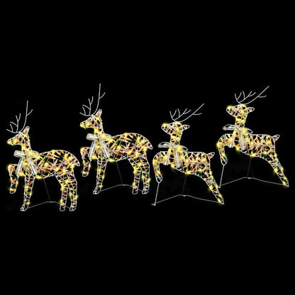 LED Rentiere mit 80 LEDs 4 pcs Mehrfarbig PET