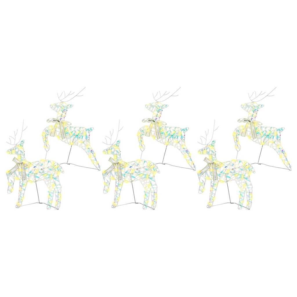 LED Rentiere mit 180 LEDs 6 pcs Mehrfarbig PET