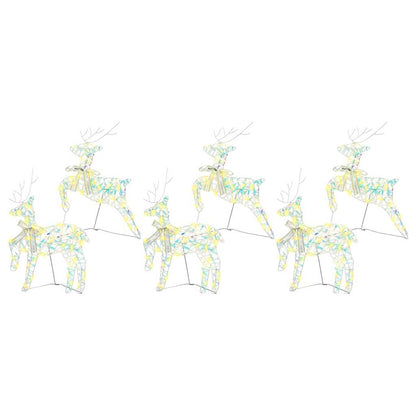 LED Rentiere mit 180 LEDs 6 pcs Mehrfarbig PET