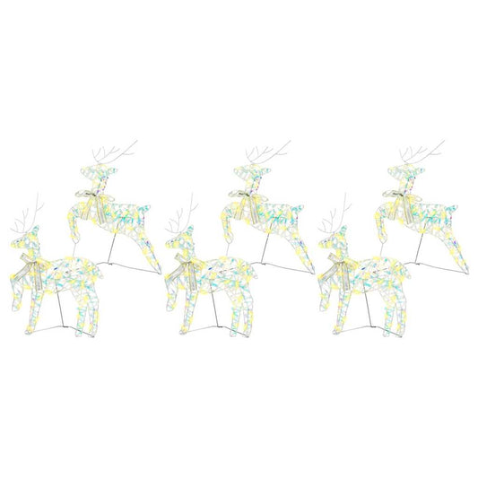 LED Rentiere mit 180 LEDs 6 pcs Mehrfarbig PET