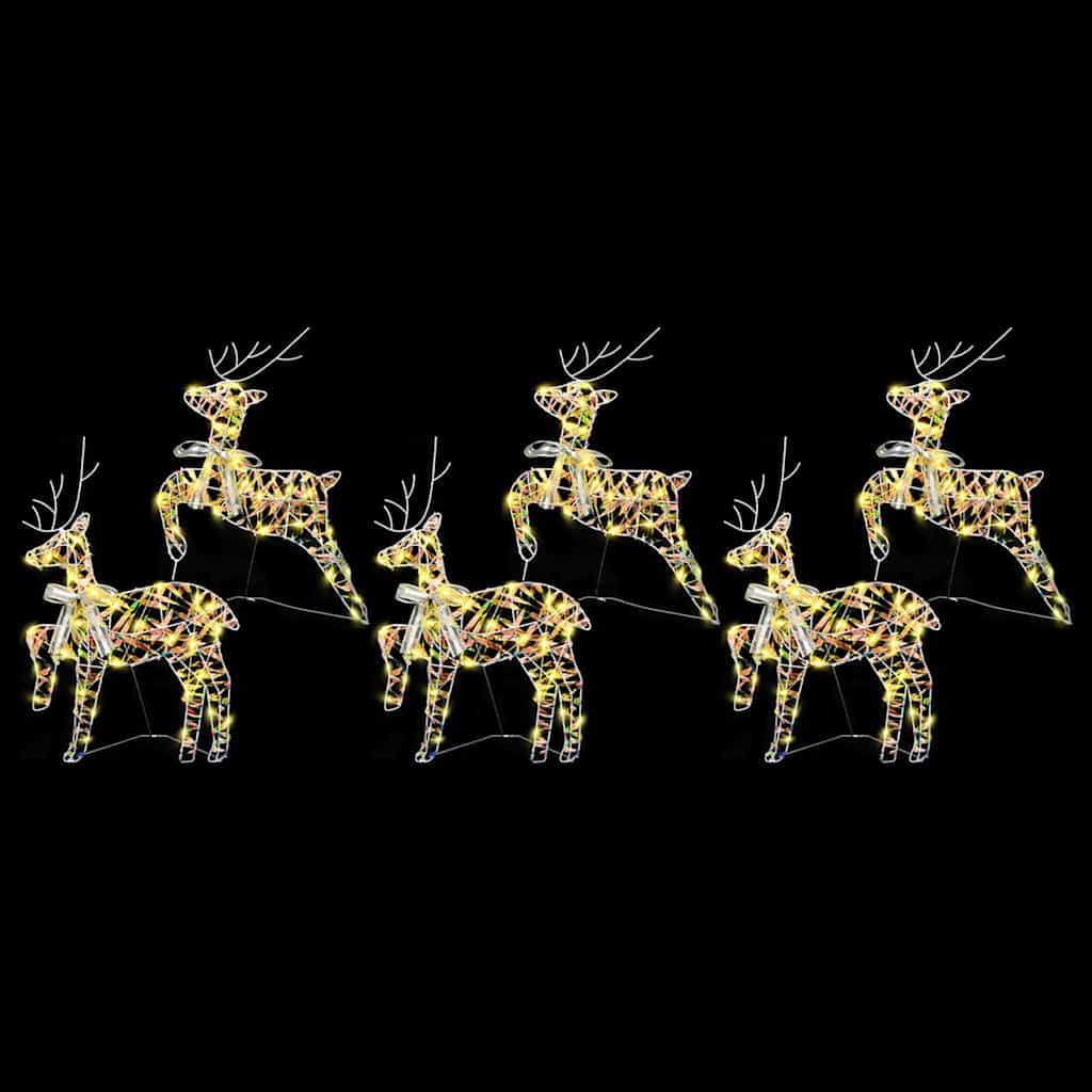 LED Rentiere mit 180 LEDs 6 pcs Mehrfarbig PET