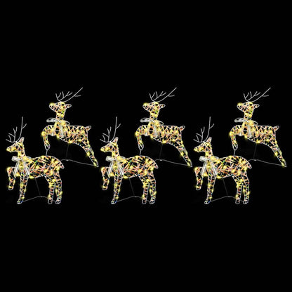 LED Rentiere mit 180 LEDs 6 pcs Mehrfarbig PET