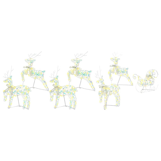 LED Rentiere mit 40 LEDs 7 pcs Mehrfarbig PET