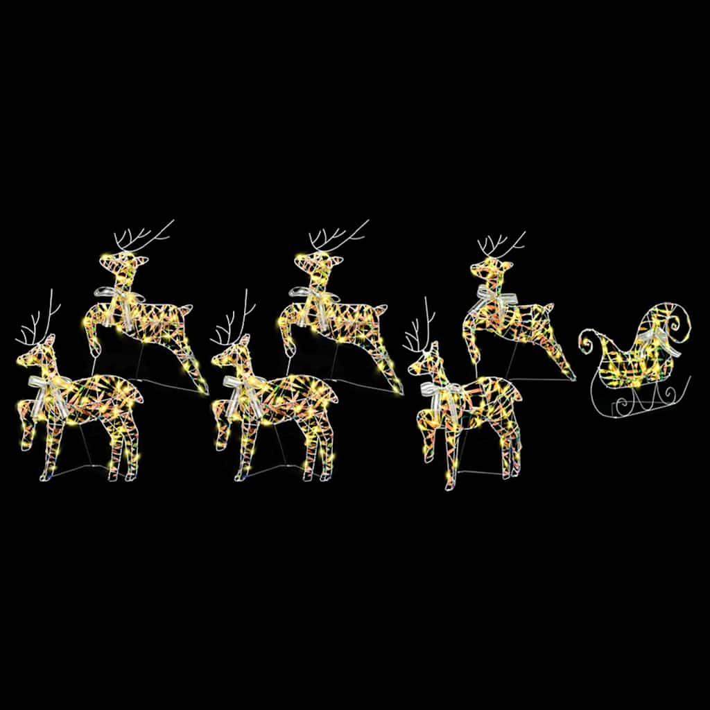 LED Rentiere mit 40 LEDs 7 pcs Mehrfarbig PET