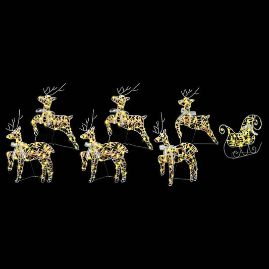 LED Rentiere mit 40 LEDs 7 pcs Mehrfarbig PET