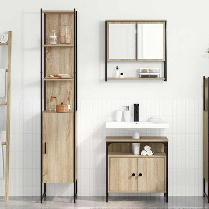 Badezimmermöbel Set 3 pcs Sonoma Eiche 33 x 33 x 185.5 cm