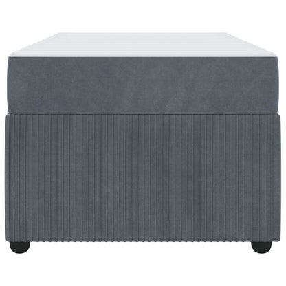 Bettgestell mit Matratze Dunkelgrau 90 x 190 cm Samt