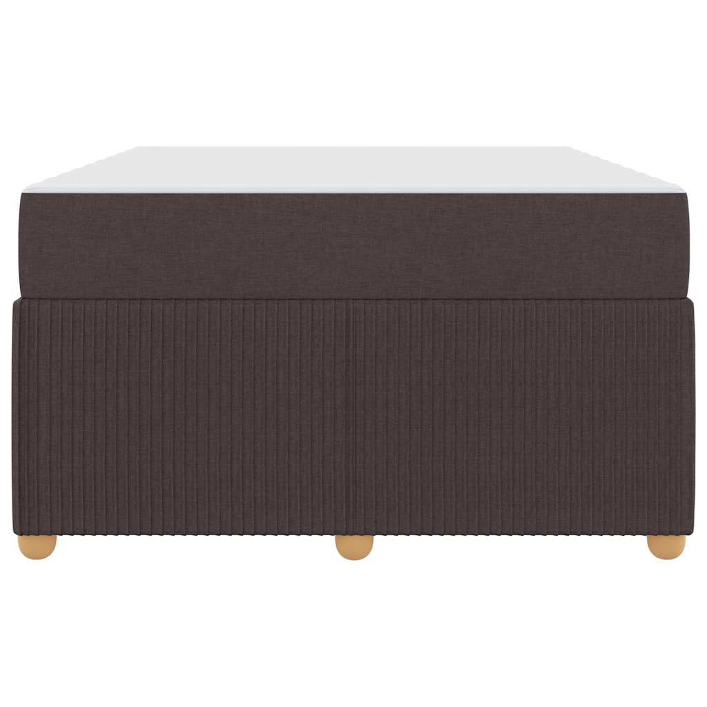 Bettgestell mit Matratze Dunkelbraun 120 x 190 cm Stoff