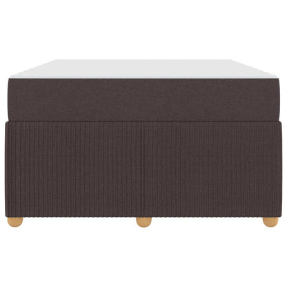Bettgestell mit Matratze Dunkelbraun 120 x 190 cm Stoff