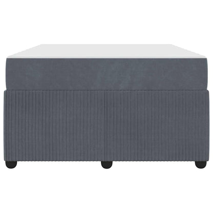Bettgestell mit Matratze Dunkelgrau 120 x 190 cm Samt