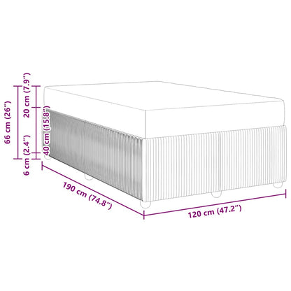 Bettgestell mit Matratze Dunkelgrau 120 x 190 cm Samt