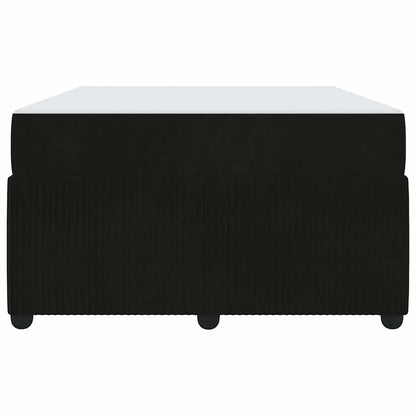 Bettgestell mit Matratze mit Matratze Schwarz 120 x 190 cm Samt