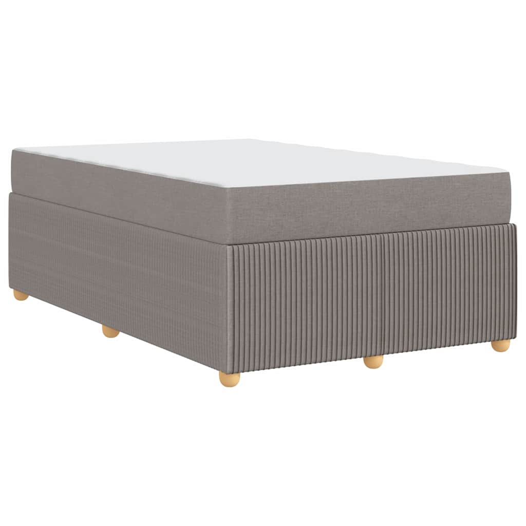 Bettgestell mit Matratze mit Matratze Taupe 120 x 200 cm Stoff