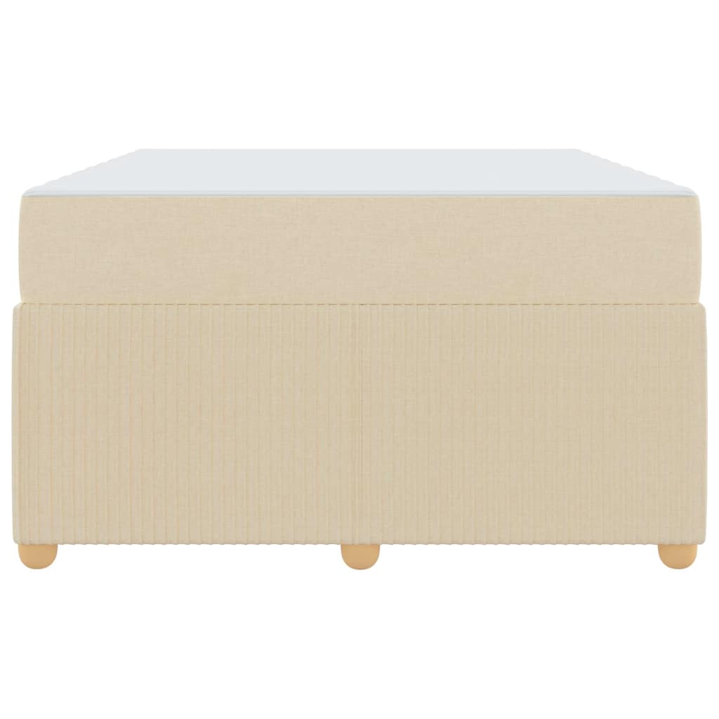 Bettgestell mit Matratze mit Matratze Creme 120 x 200 cm Stoff