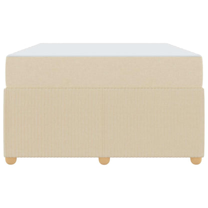 Bettgestell mit Matratze mit Matratze Creme 120 x 200 cm Stoff
