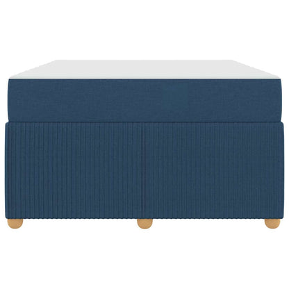 Bettgestell mit Matratze mit Matratze Blau 120 x 200 cm Stoff