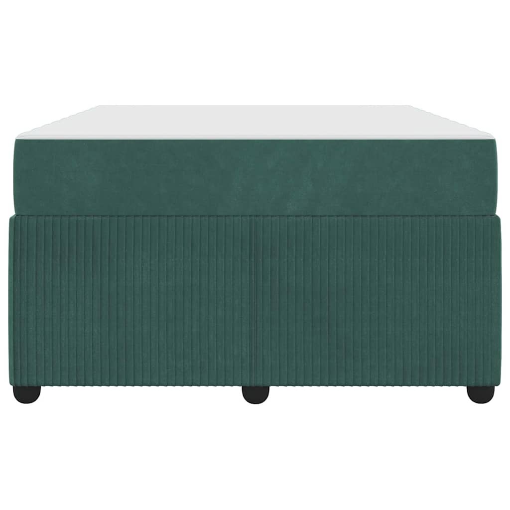 Bettgestell mit Matratze Dunkelgrün 120 x 200 cm Samt