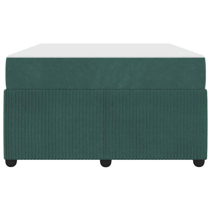 Bettgestell mit Matratze Dunkelgrün 120 x 200 cm Samt