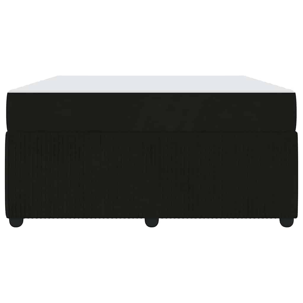 Bettgestell mit Matratze mit Matratze Schwarz 140 x 200 cm Samt