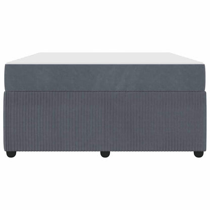 Bettgestell mit Matratze Dunkelgrau 160 x 200 cm Samt