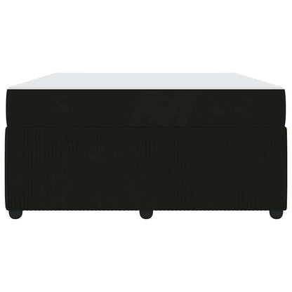 Bettgestell mit Matratze mit Matratze Schwarz 160 x 200 cm Samt