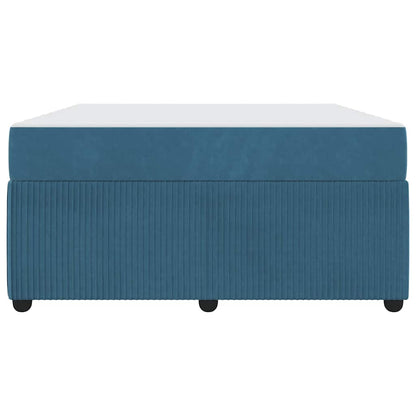 Bettgestell mit Matratze mit Matratze Blau 160 x 200 cm Samt