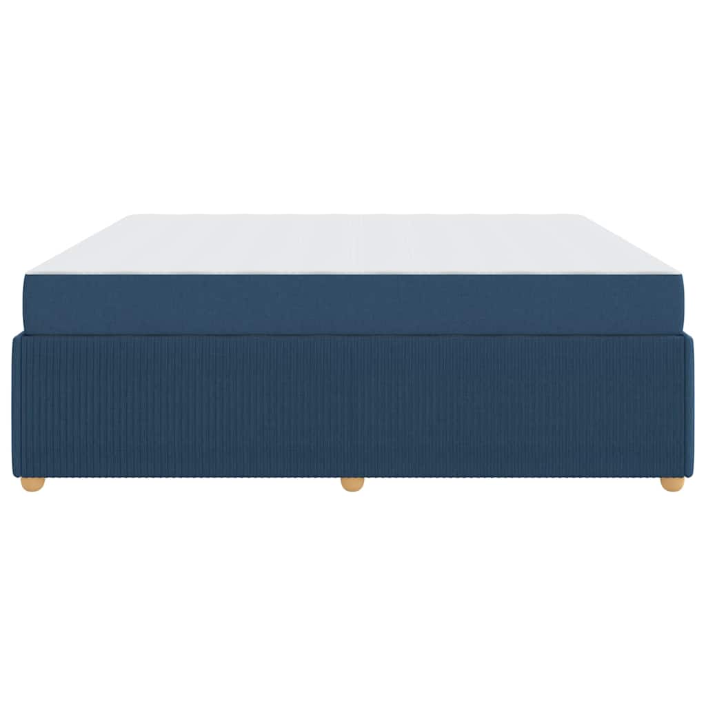 Bettgestell mit Matratze mit Matratze Blau 180 x 200 cm Stoff