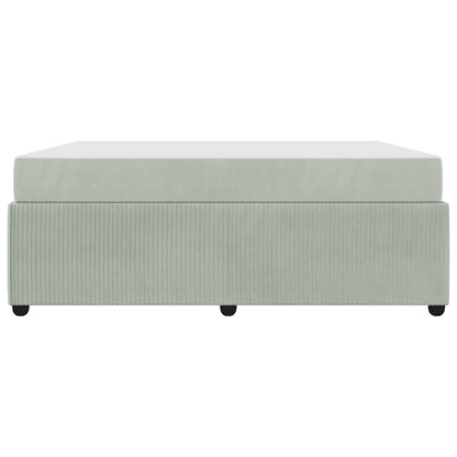 Bettgestell mit Matratze Hellgrau und Weiß und Hellgrau