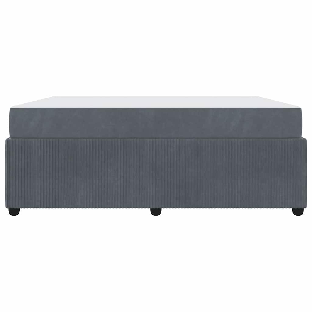Bettgestell mit Matratze Dunkelgrau 180 x 200 cm Samt