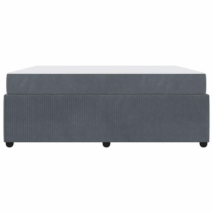 Bettgestell mit Matratze Dunkelgrau 180 x 200 cm Samt