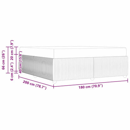 Bettgestell mit Matratze Dunkelgrau 180 x 200 cm Samt