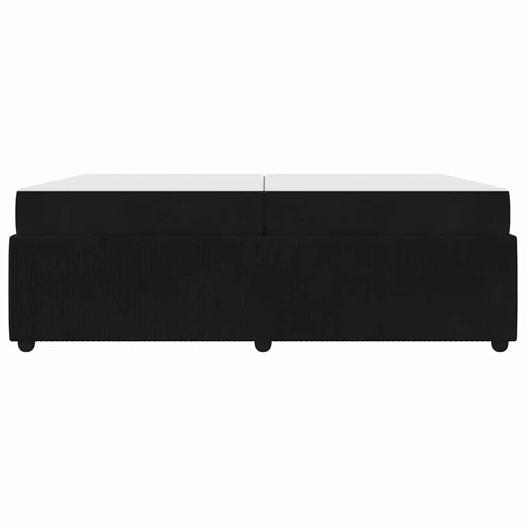 Bettgestell mit Matratze mit Matratze Schwarz 200 x 200 cm Samt