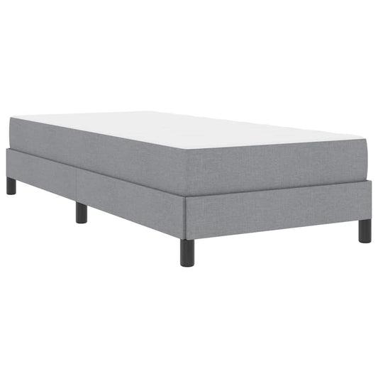 Boxspringbett mit Matratze Hellgrau 80 x 200 cm Stoff